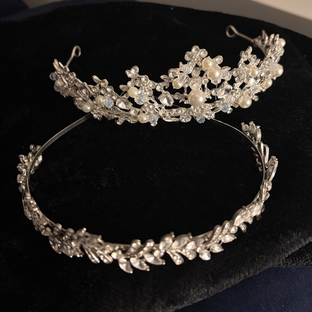 2 Silver and Pearl Tiara’s